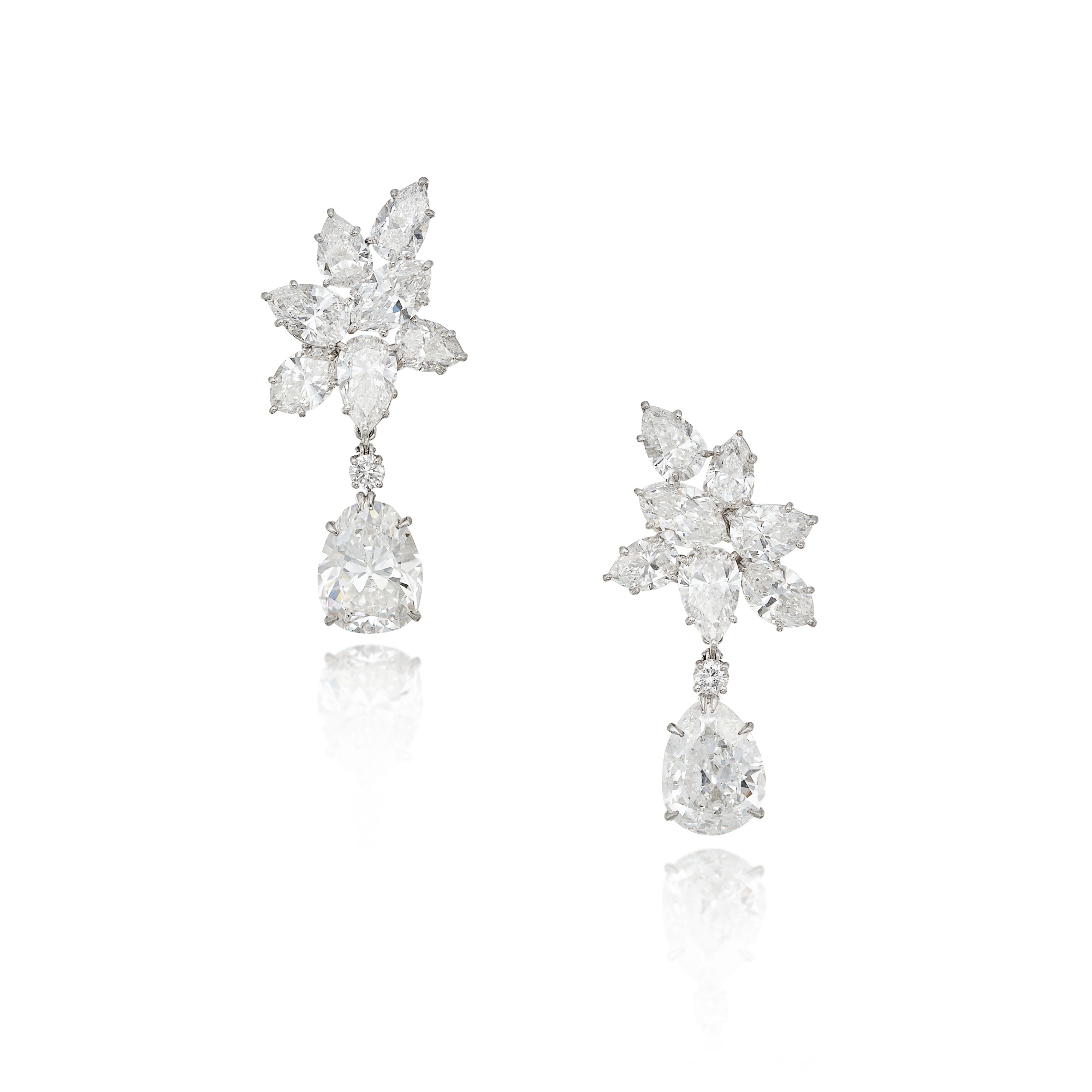 Pair of Diamond PendantEarclips Important Jewels Jewelry Sotheby's