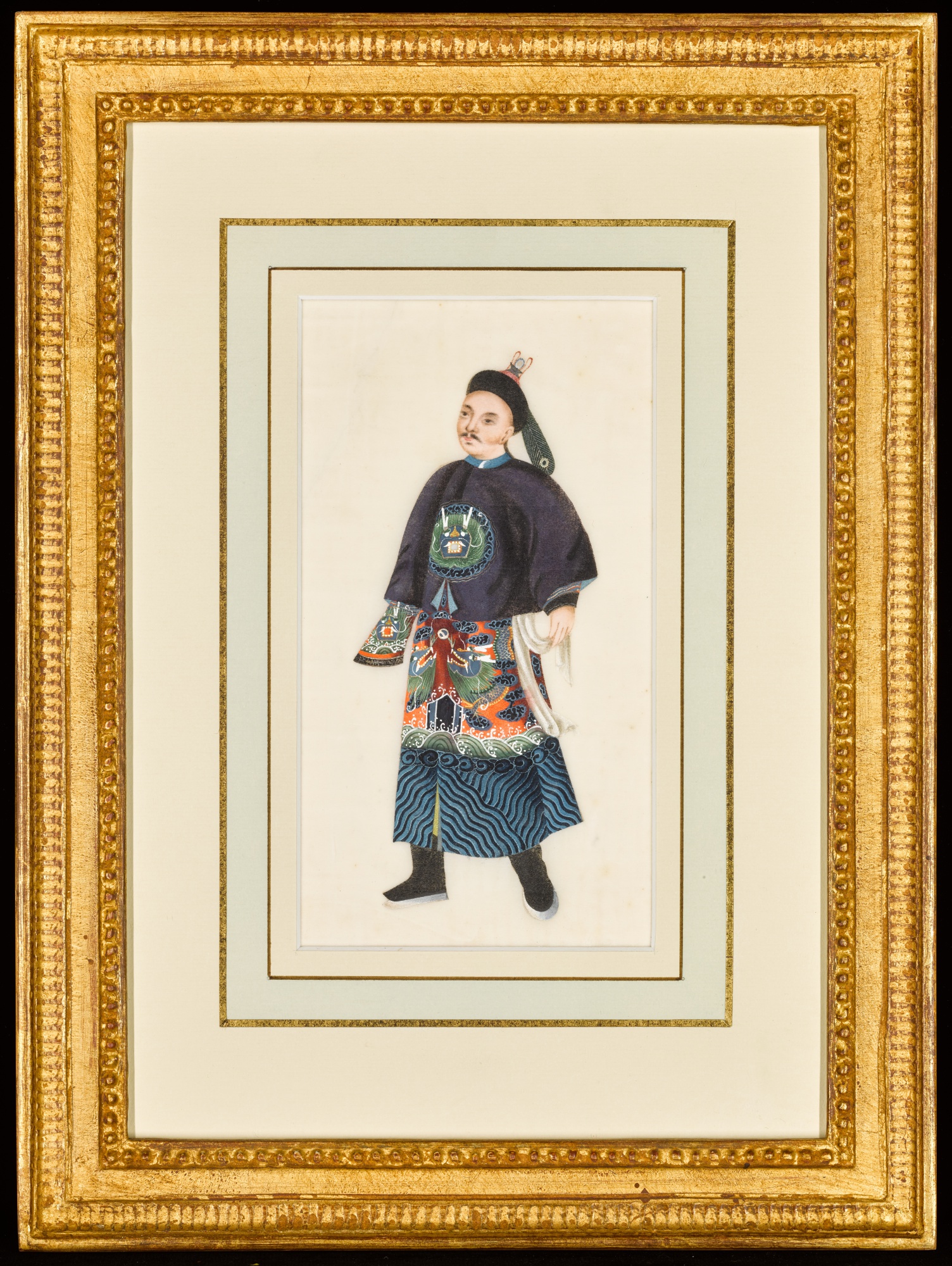 A set of six rice-paper paintings of individual figures, Chinese school ...