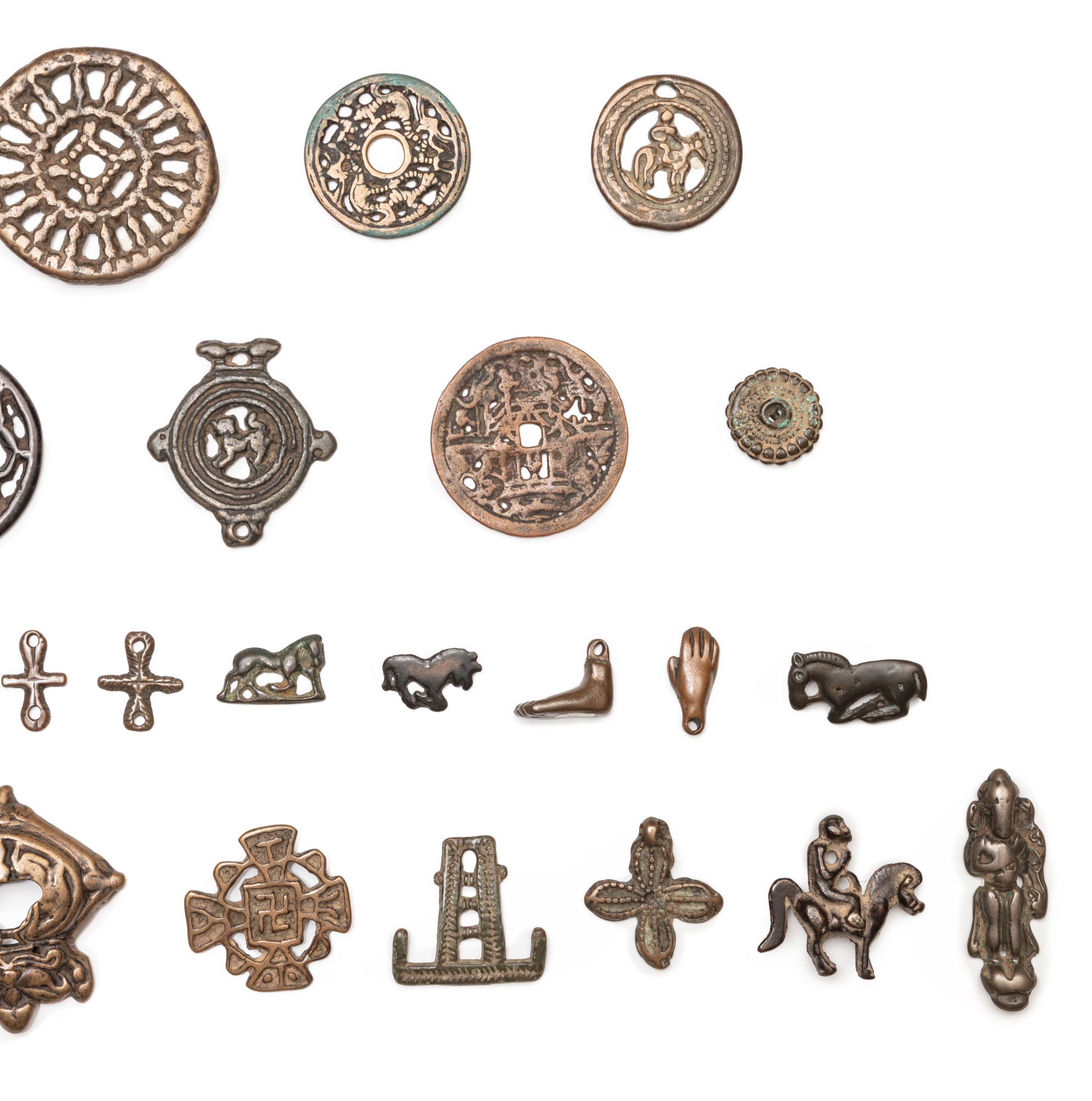 A study collection of thirty-seven ornaments, Thokcha, Tibet and ...