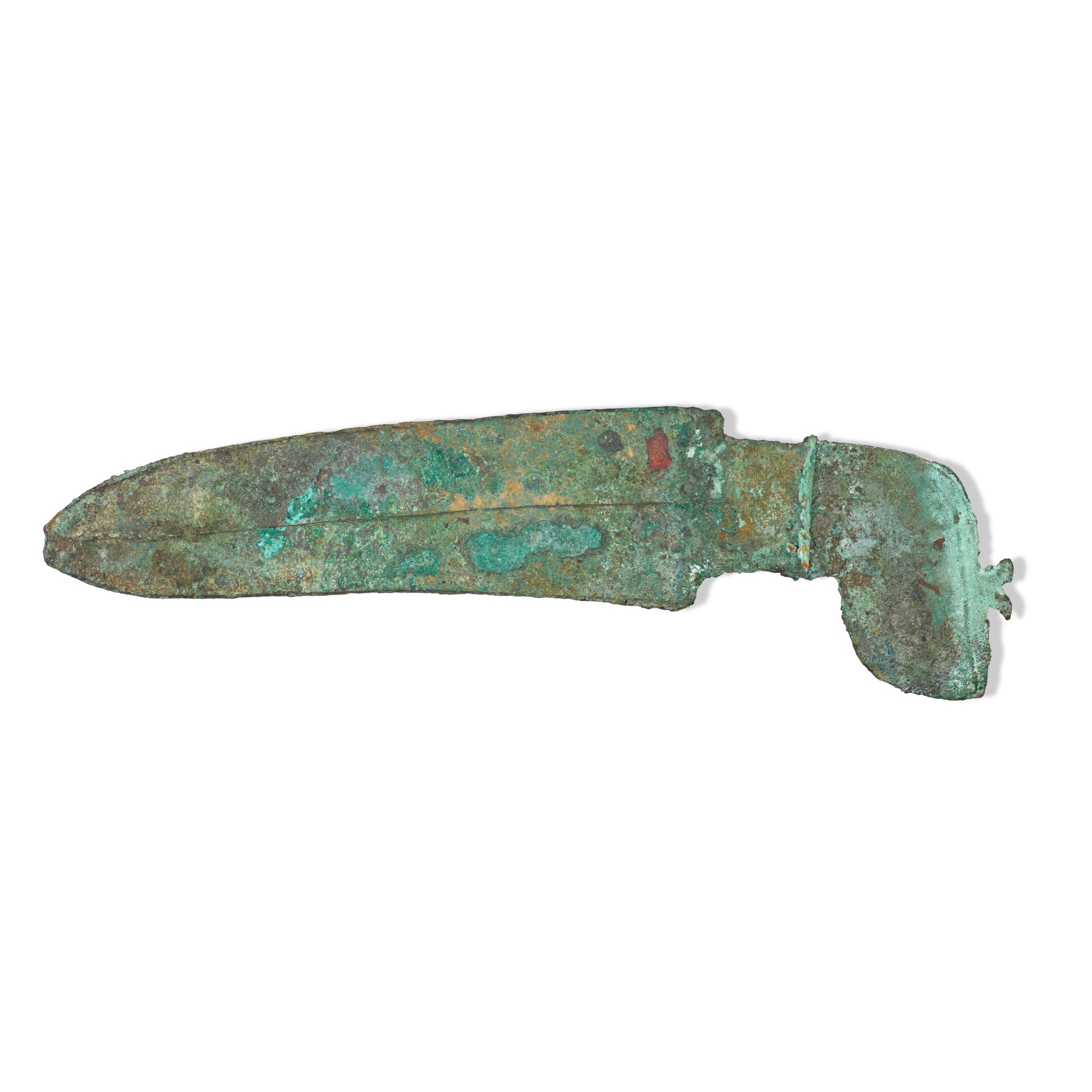 An archaic bronze dagger axe (Ge), Late Shang dynasty A Journey