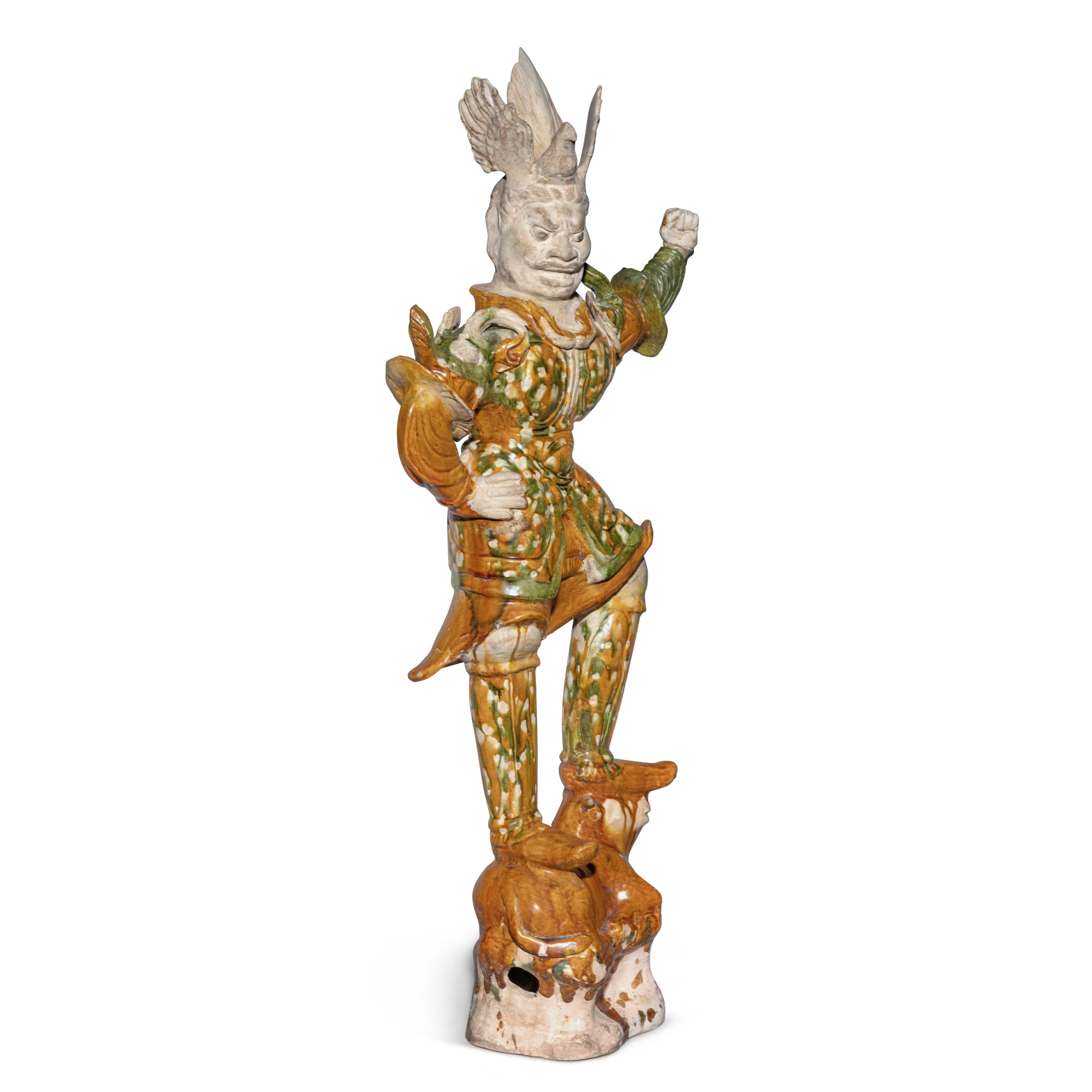 A large sancai-glazed pottery figure of a Lokapala, Tang dynasty | 唐 三彩天王立像 | Important Chinese ...