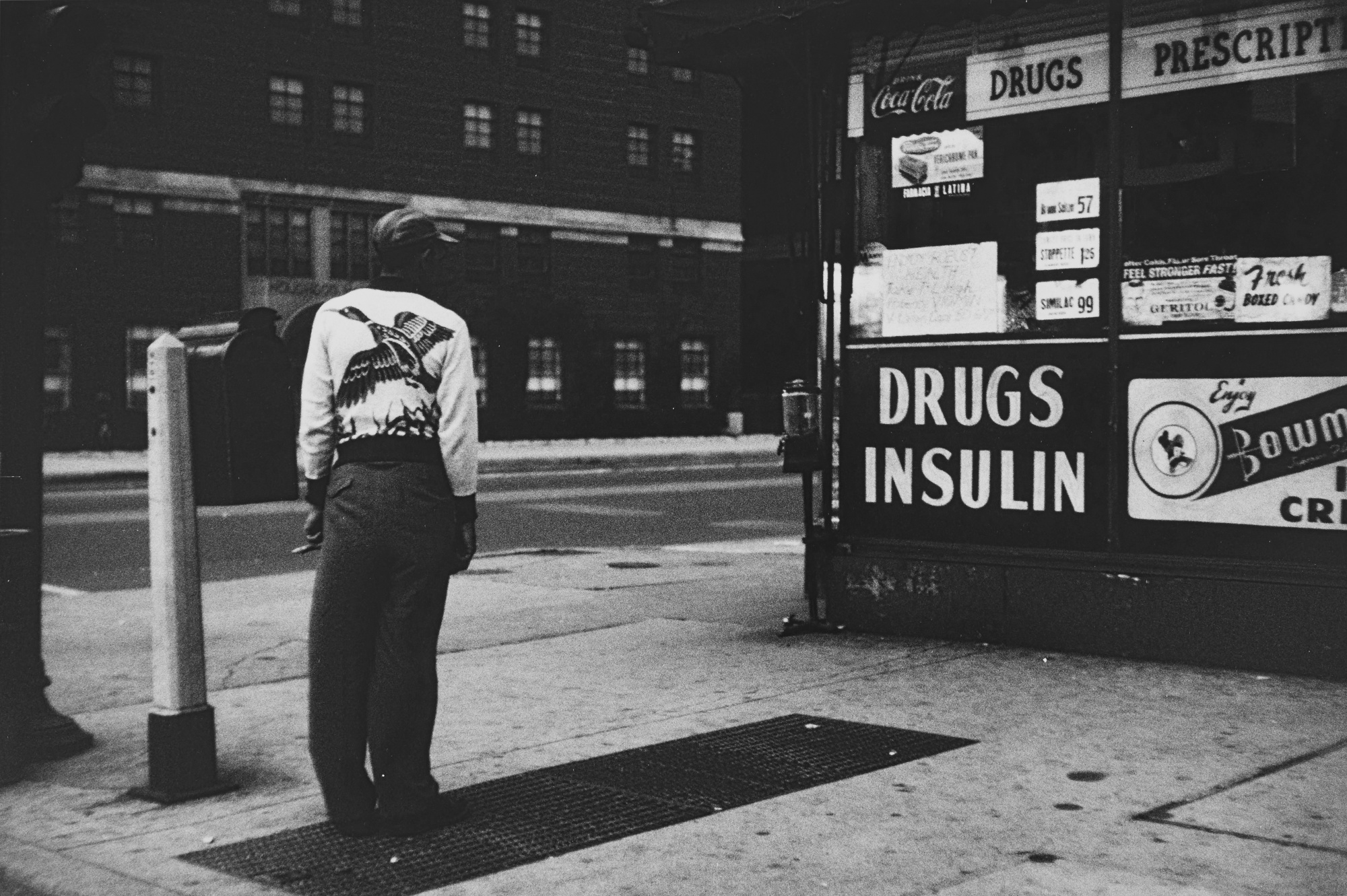 'Chicago' (Man and Pharmacy) On the Road Photographs by Robert Frank