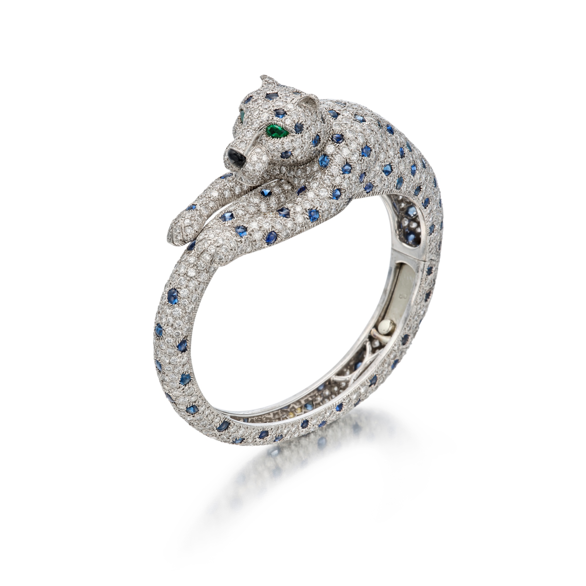 Diamond, Sapphire, Emerald and Onyx 'Panthère' Bracelet, France ...