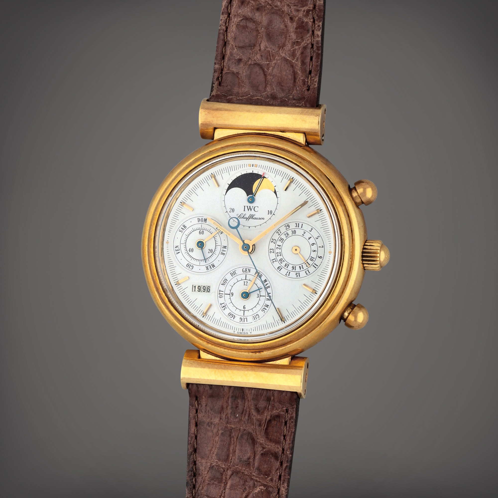 Da Vinci, Reference 3750 | A yellow gold perpetual calendar chronograph ...