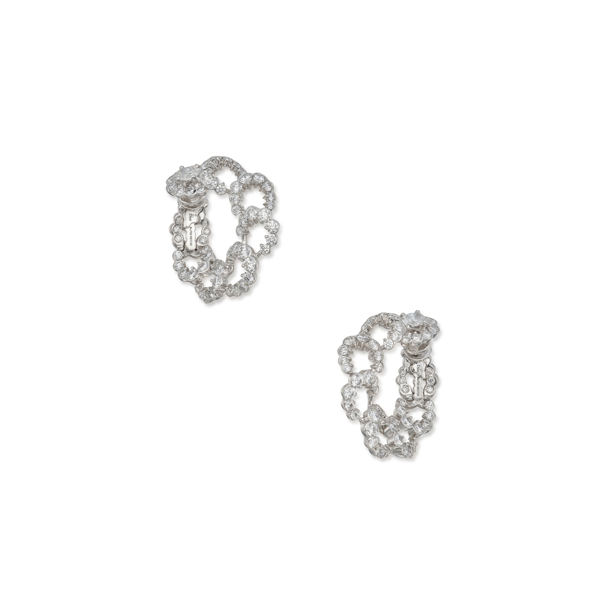 Pair of Diamond 'Milieu du Siècle' Earclips, France Fine Jewels