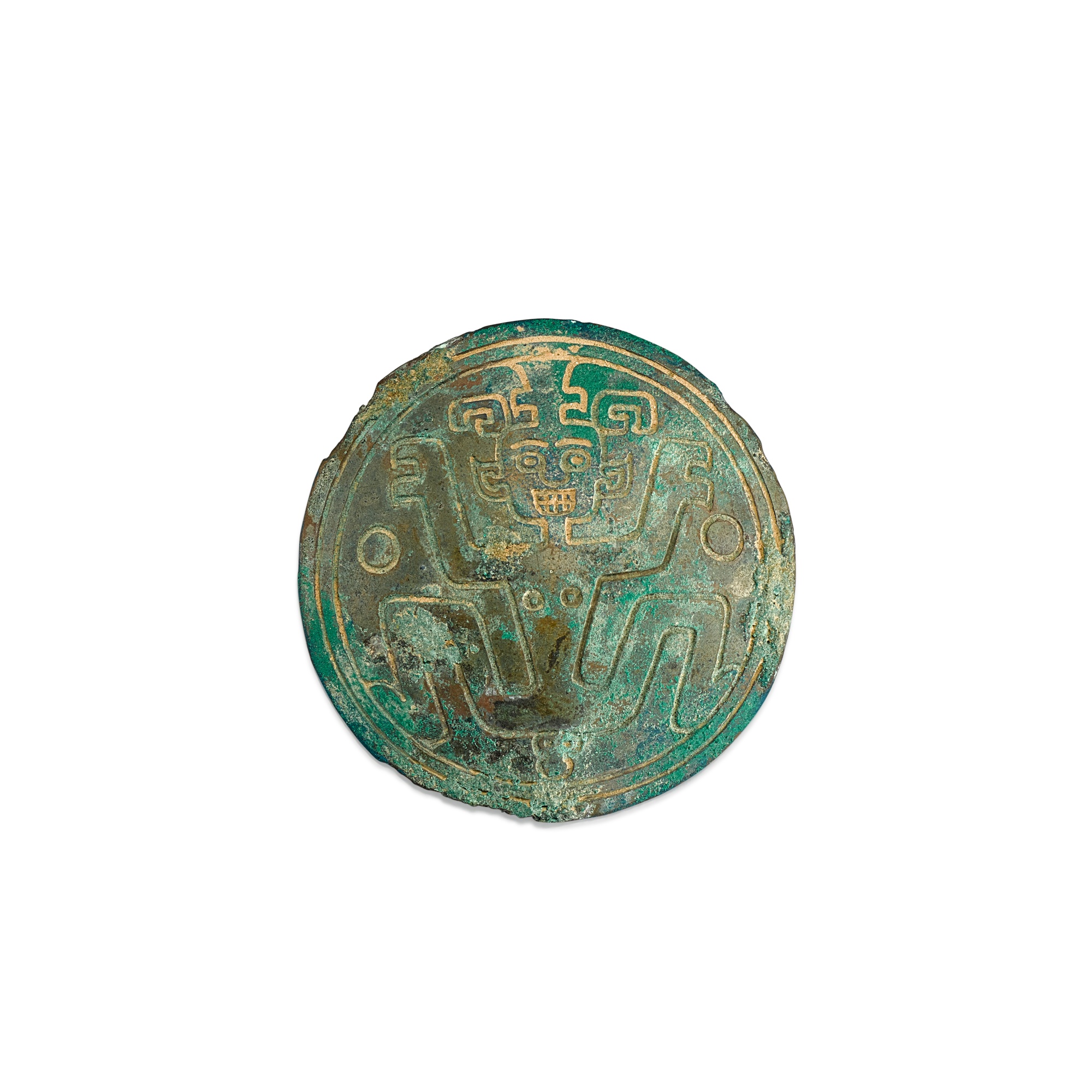 A bronze 'human figure' plaque, Eastern Zhou dynasty, Spring and Autumn ...