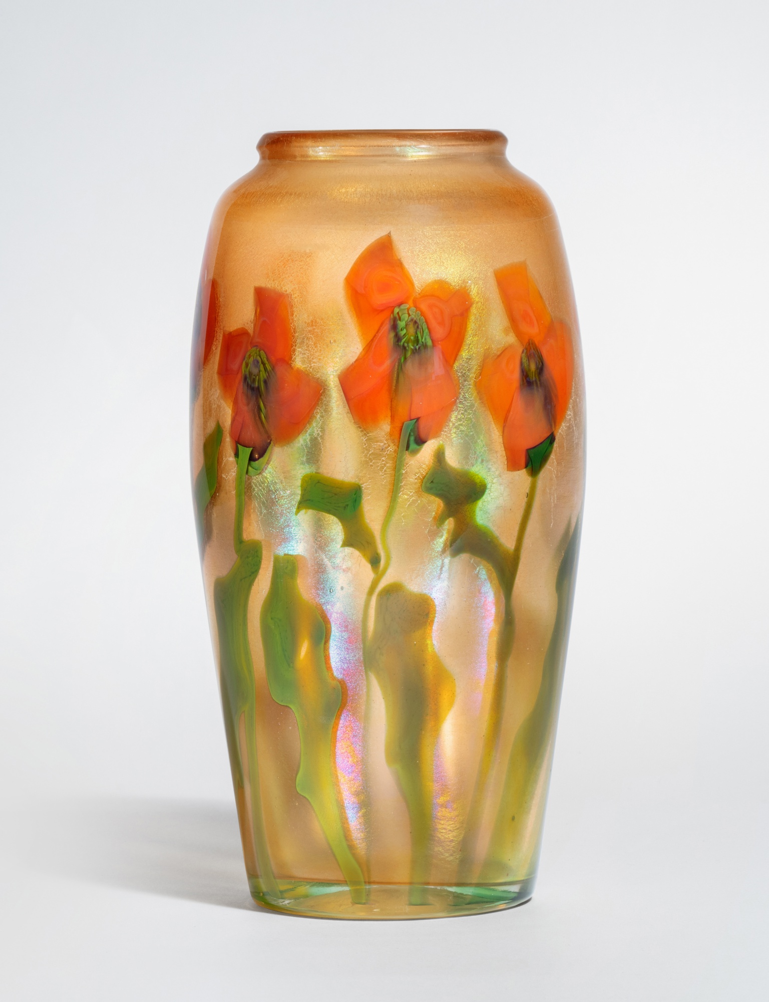 "Poppy" Paperweight Vase The Doros Collection The Art Glass of Louis