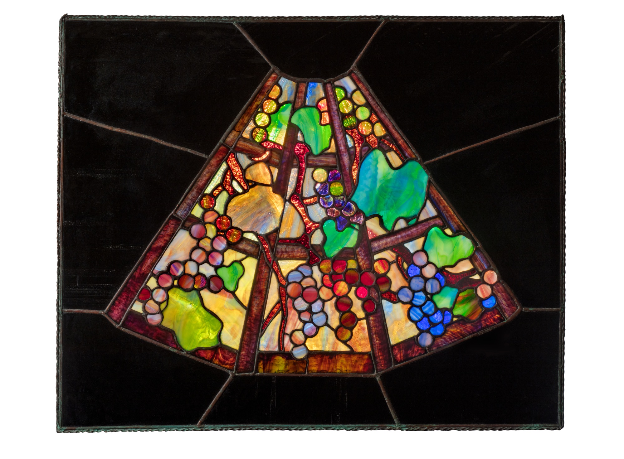 "Grape" Lamp Shade Sample Panel The Doros Collection The Art Glass