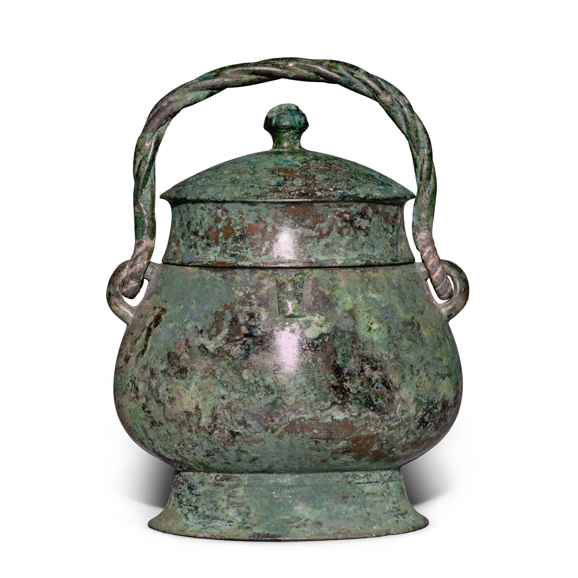 An important inscribed archaic bronze ritual wine vessel (You), Late ...