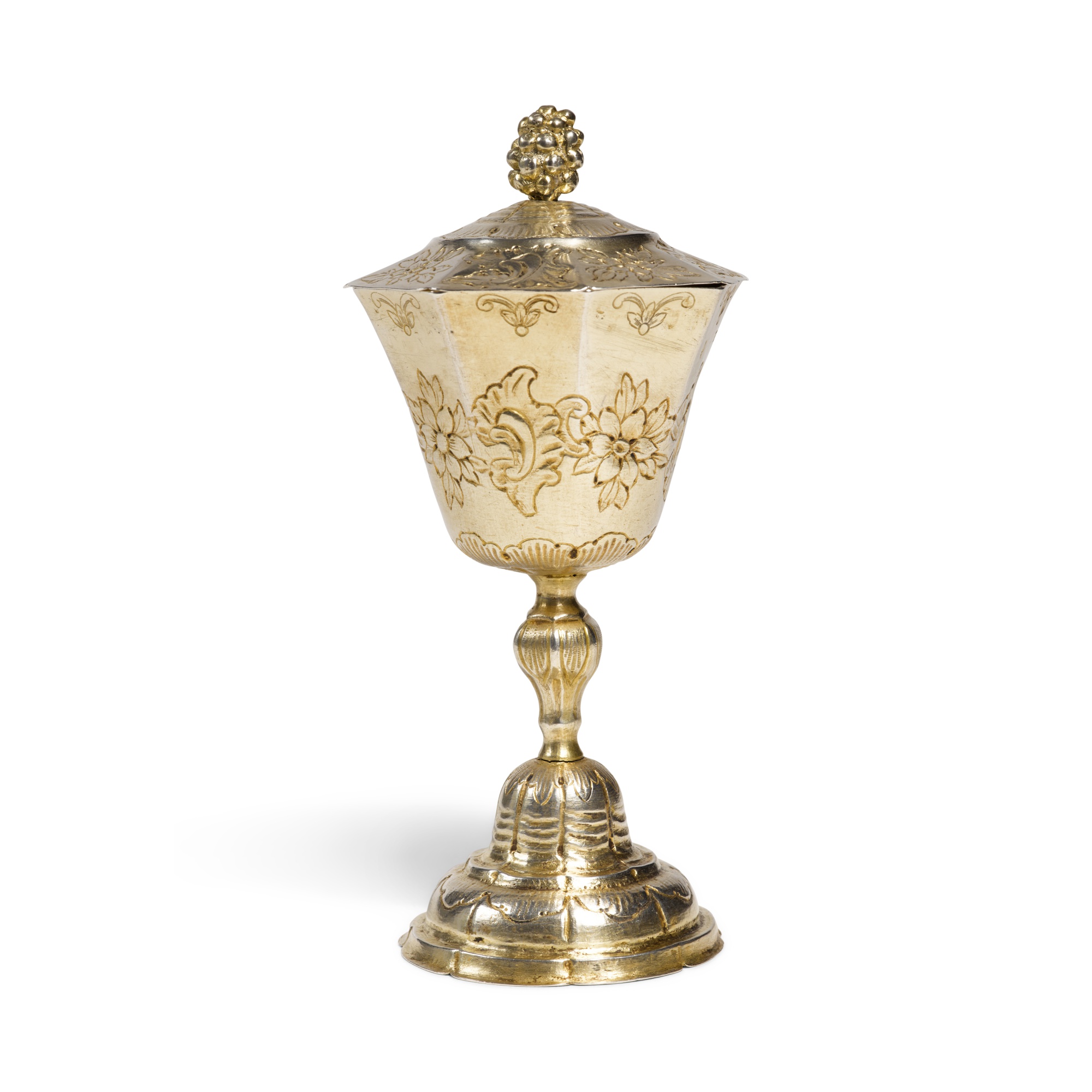 A German SilverGilt Kiddush Cup and Cover, Franz Christoph Mederle