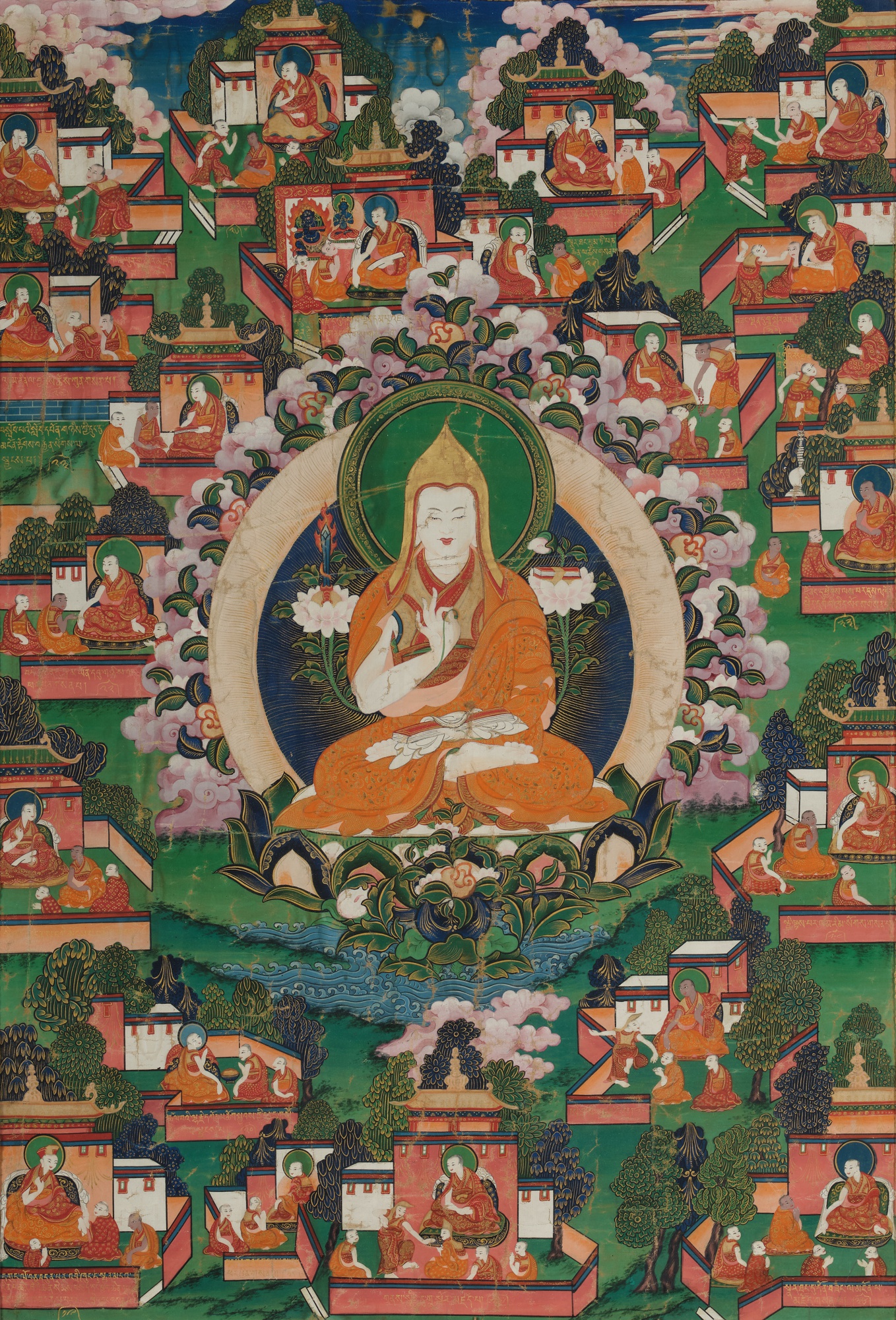 A thangka of Tsongkhapa, Eastern Tibet or Mongolia, Late 18th / early ...