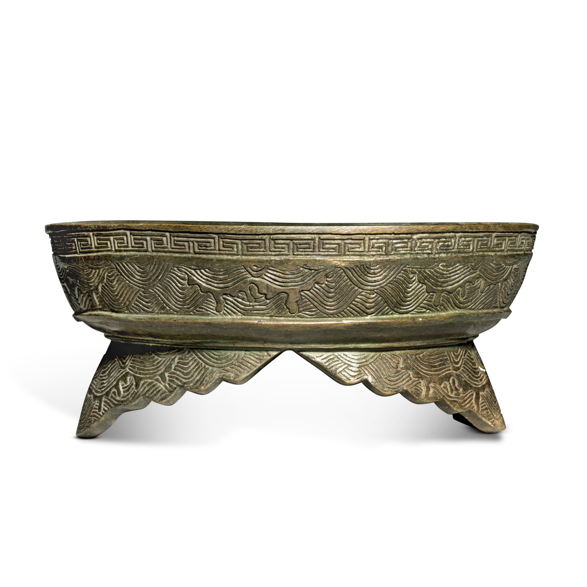 An archaistic bronze vessel (Fu), Dated Tongzhi 6th year, dingmao year ...
