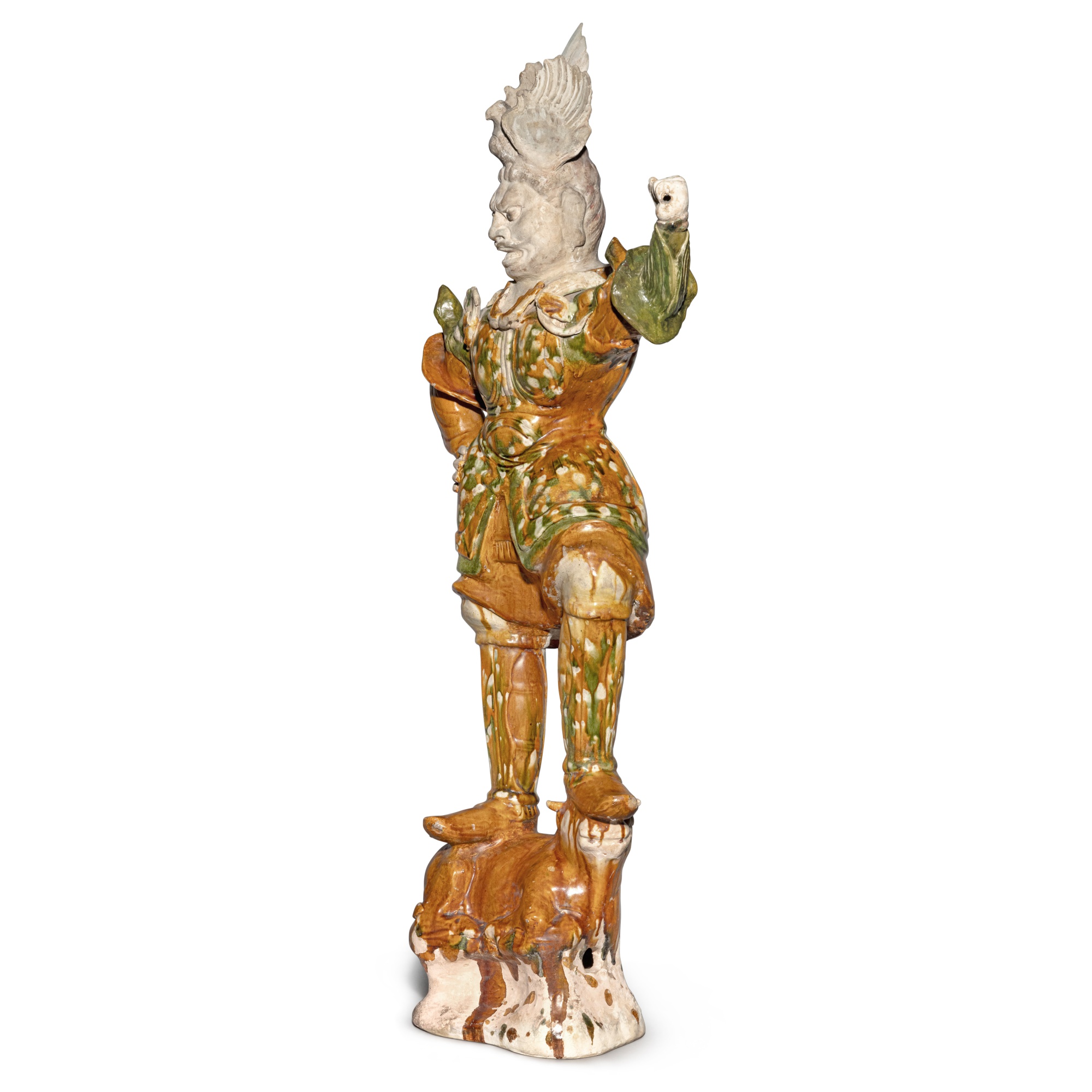 A large sancai-glazed pottery figure of a Lokapala, Tang dynasty | 唐 三彩天王立像 | Important Chinese ...