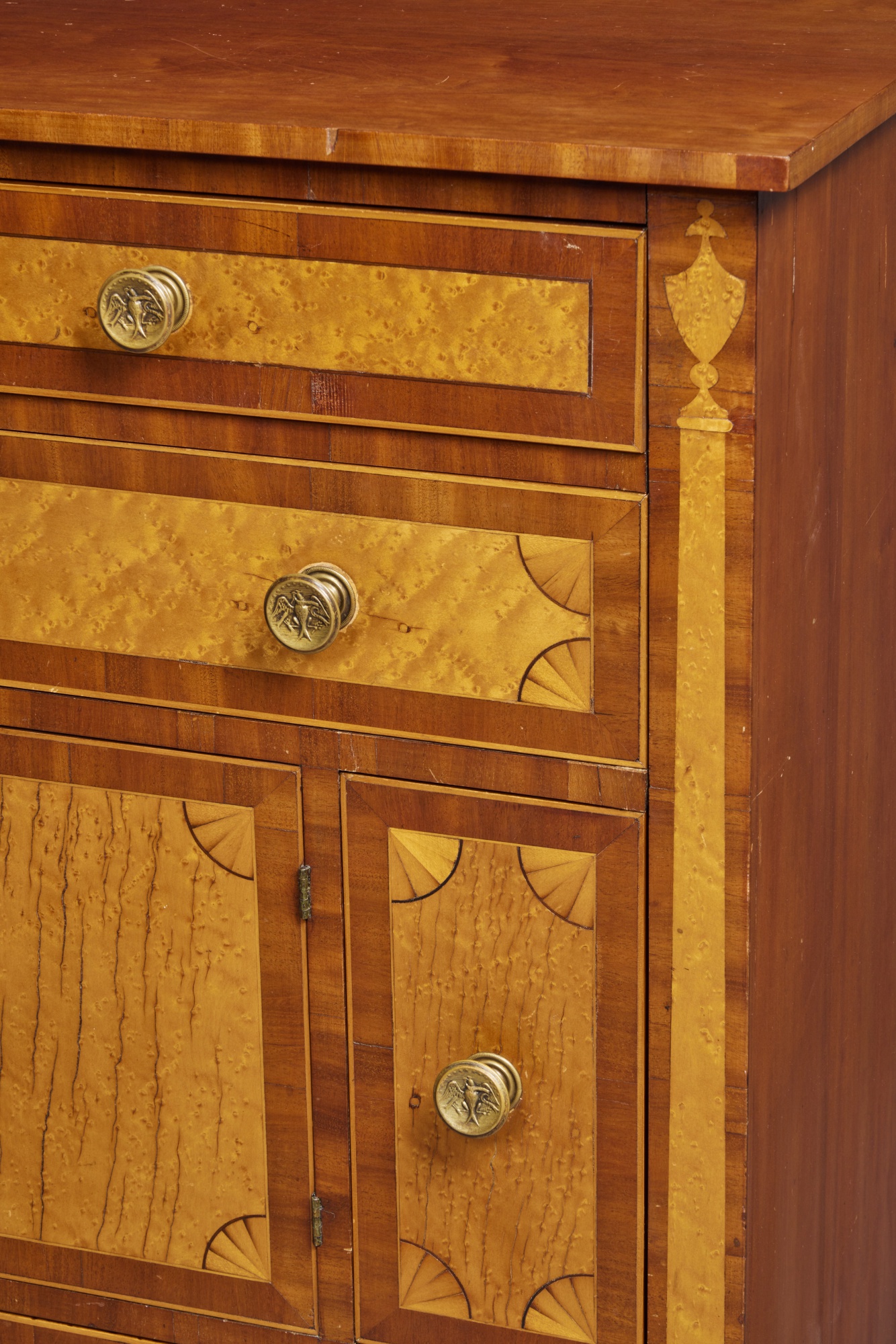 The Martindale Family Rare Federal Inlaid and Figured Maple, Mahogany