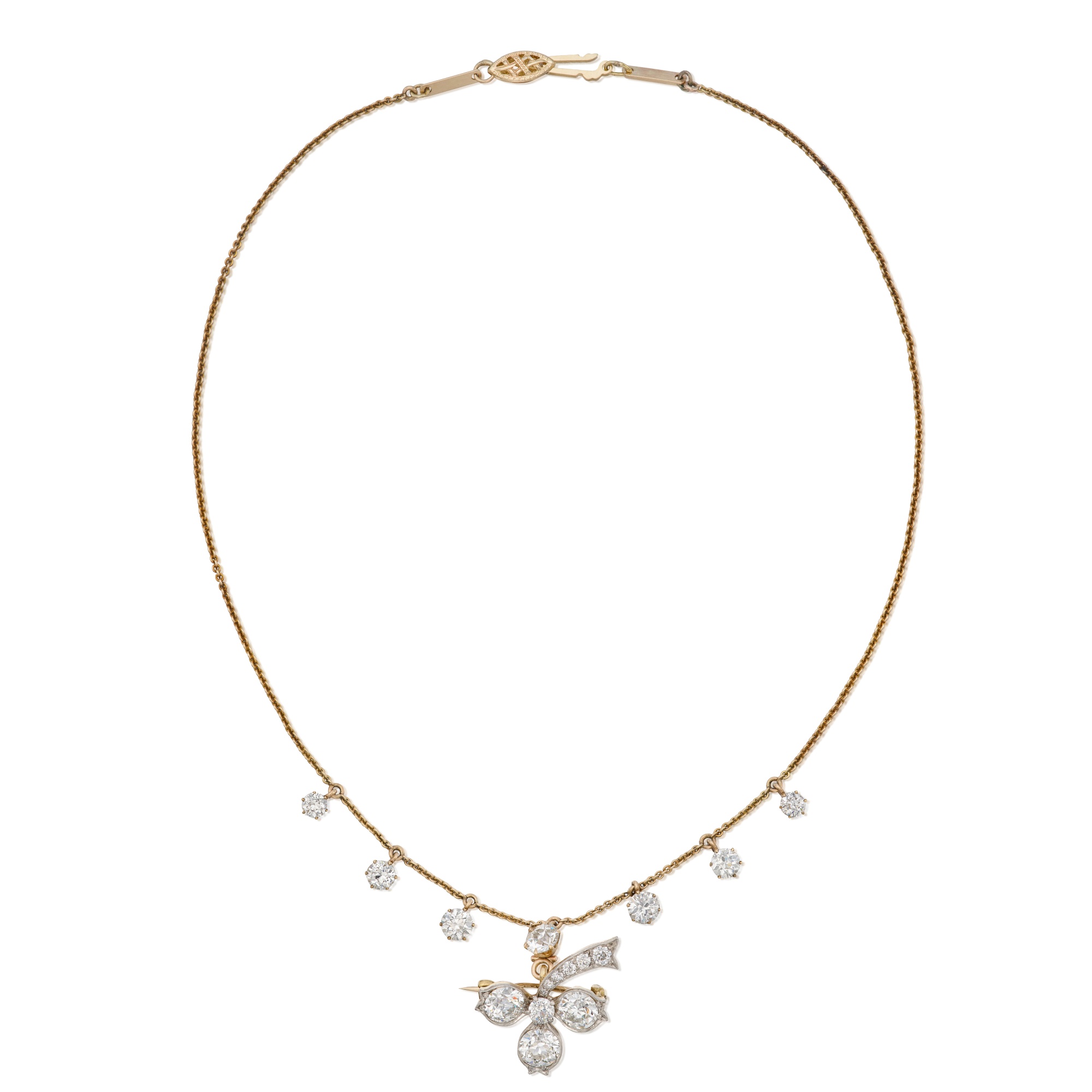 Diamond PendantBrooch, Tiffany & Co, and Diamond Necklace Fine