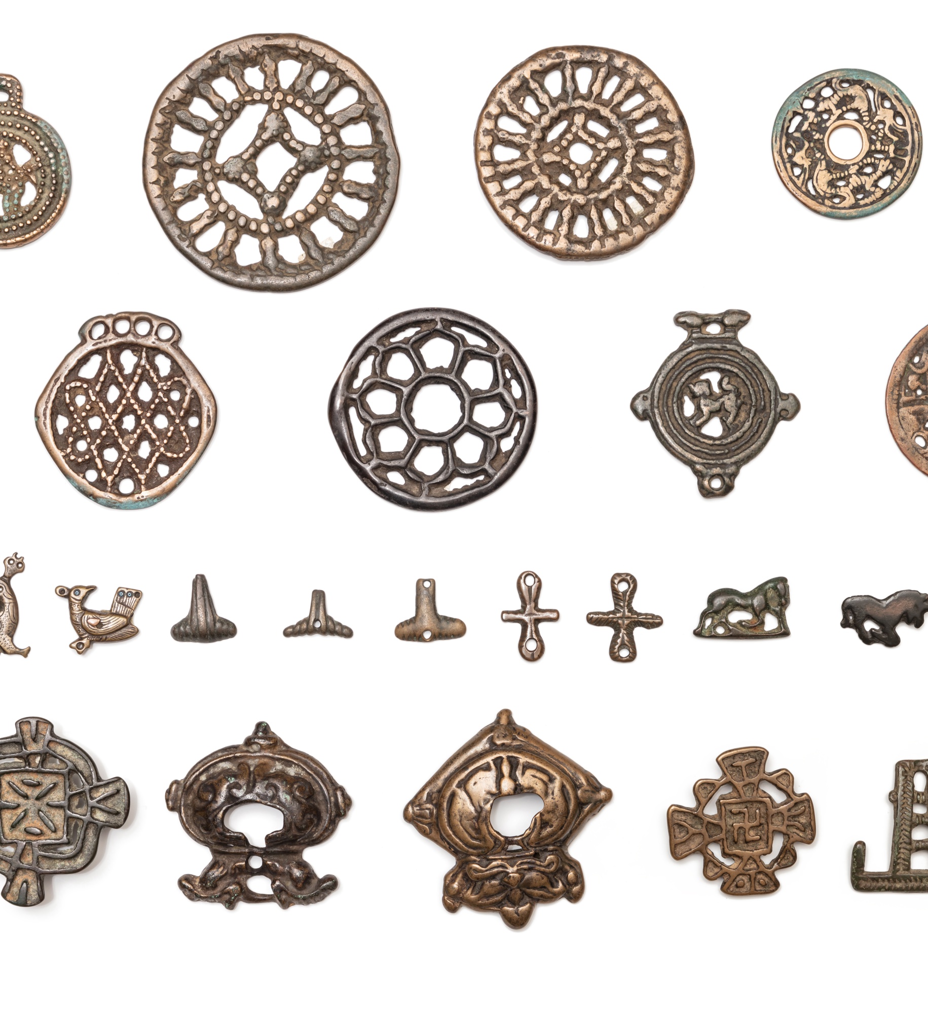A study collection of thirty-seven ornaments, Thokcha, Tibet and ...