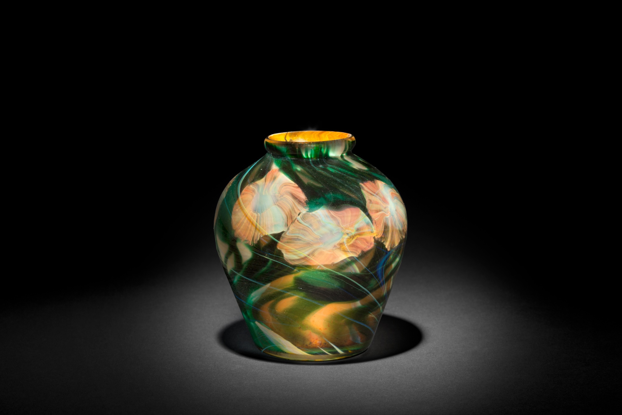 "Morning Glory" Paperweight Vase The Doros Collection The Art Glass