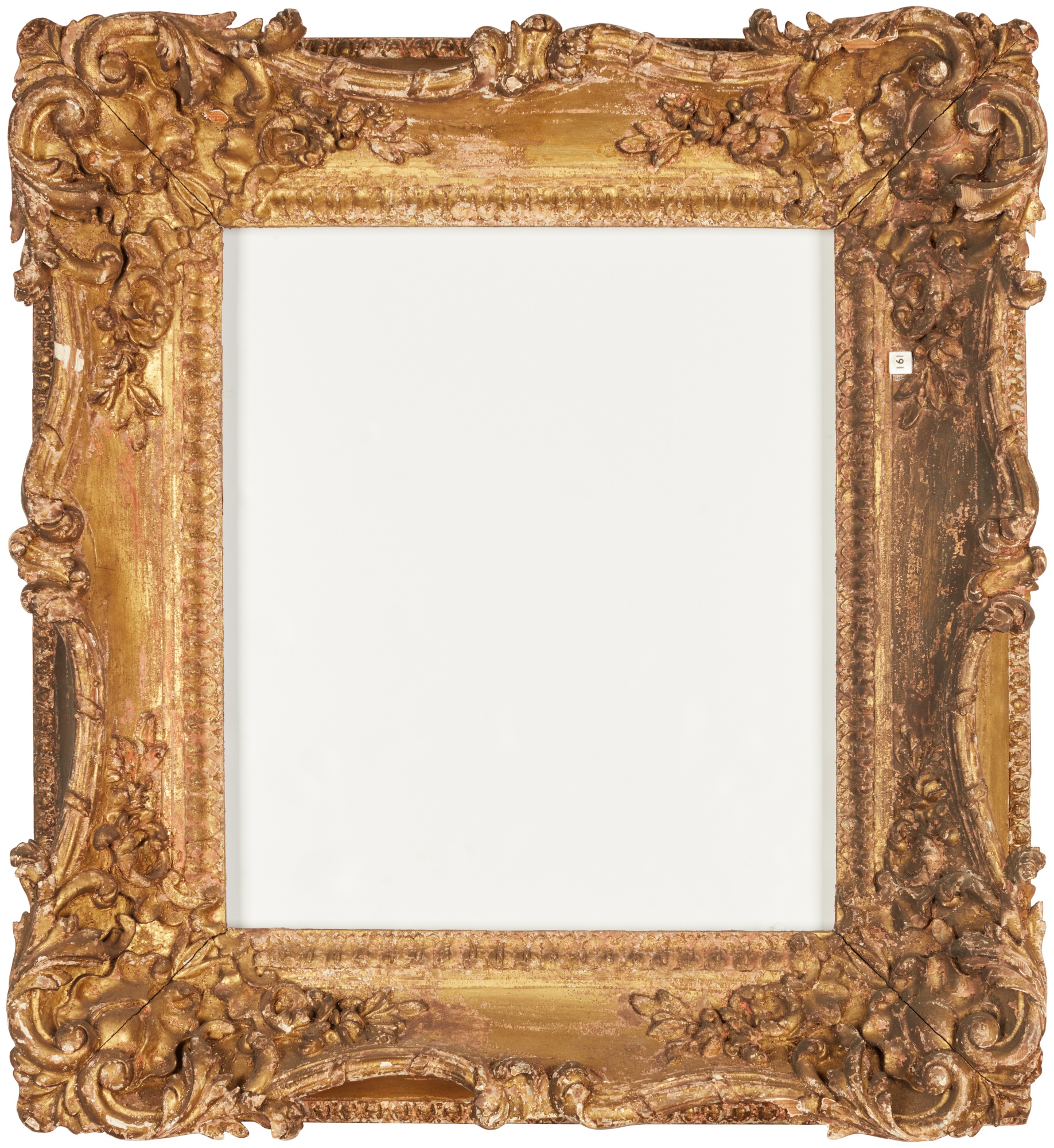 A French Louis XV late Rococo-Transitional carved giltwood frame ...