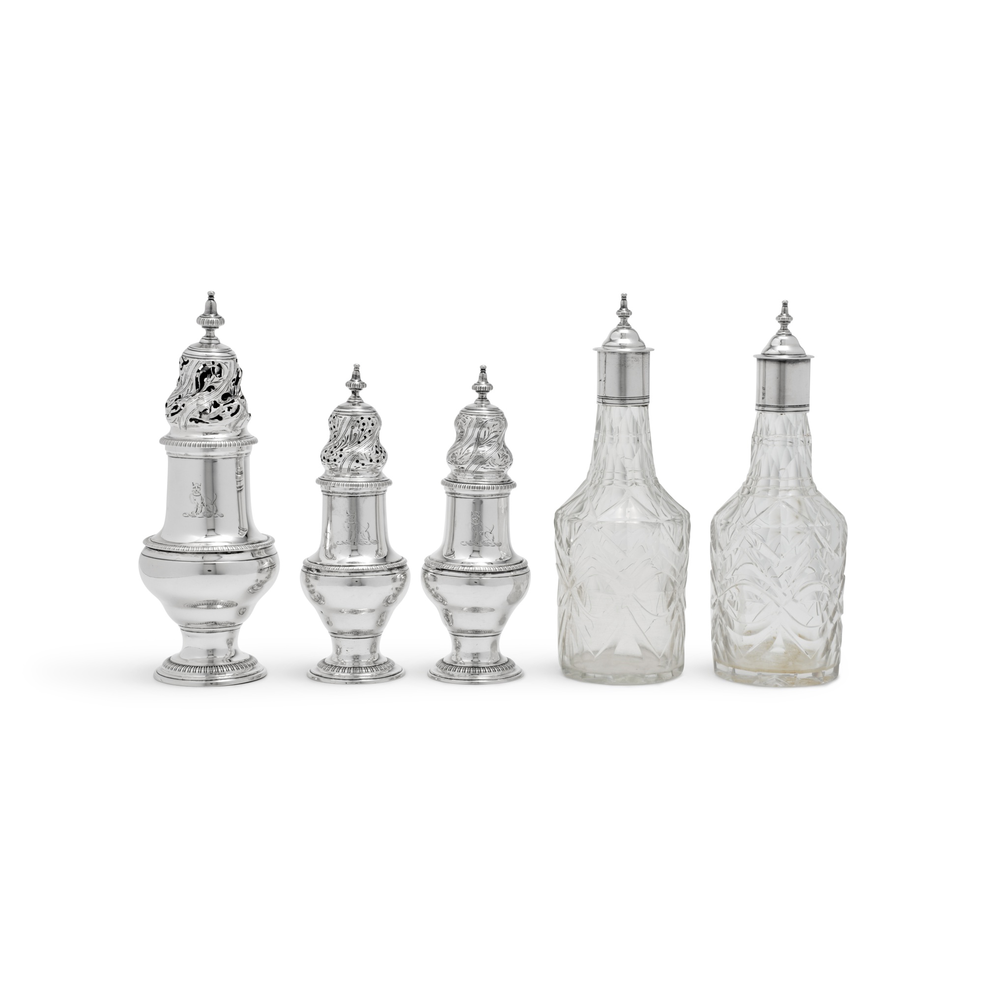 III Silver Cruet, Jabez Daniell & James Mince, London, 1770