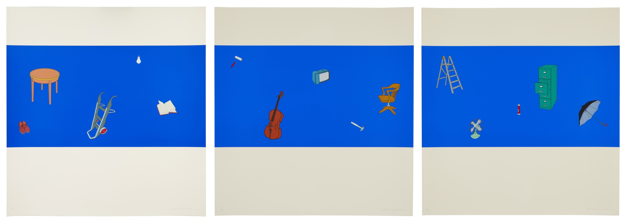 Japanese Screen (Triptych) The Leslie & Johanna Garfield Collection