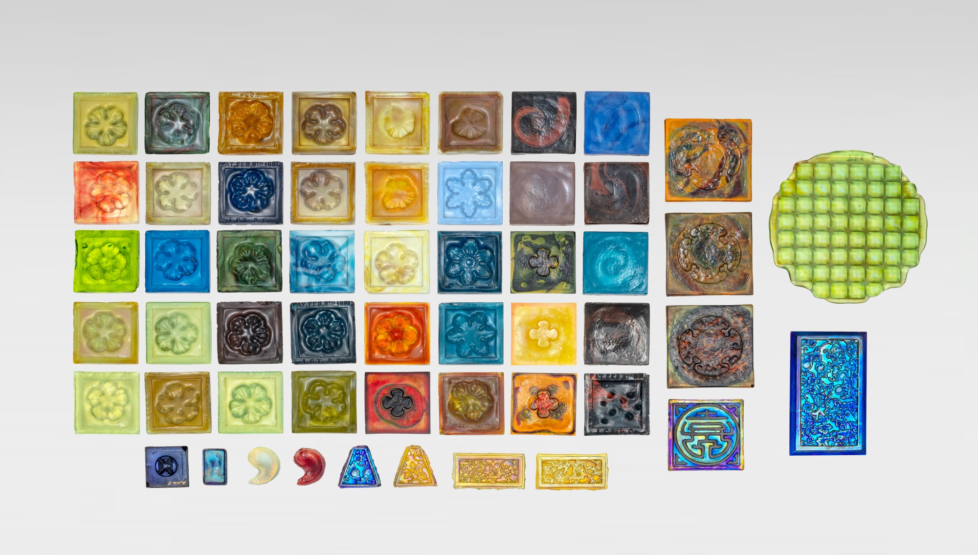 54 Decorated Tiles and Assorted Jewels The Doros Collection The Art Glass of Louis Comfort