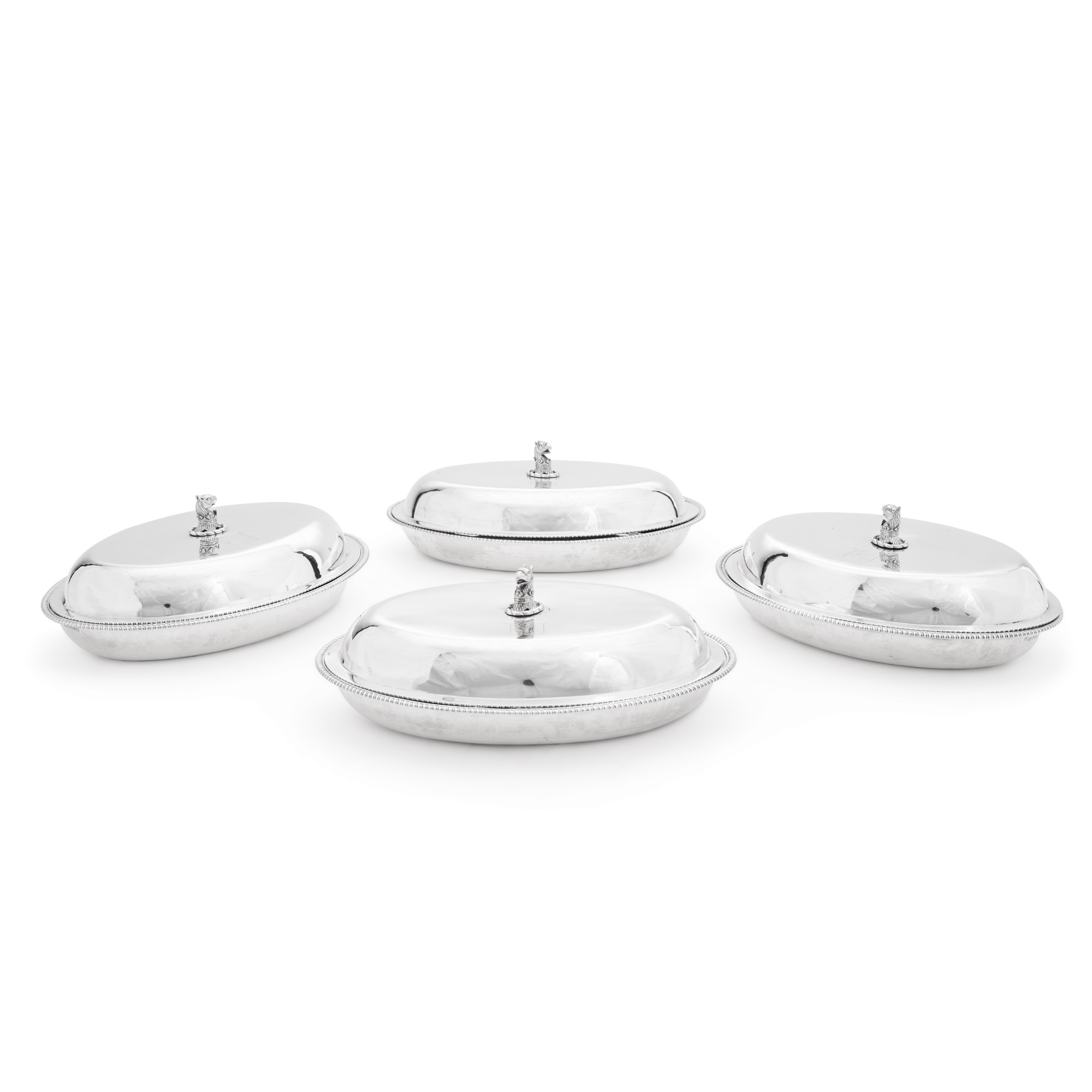A set of four III silver entree dishes, Paul Storr, London, 1796