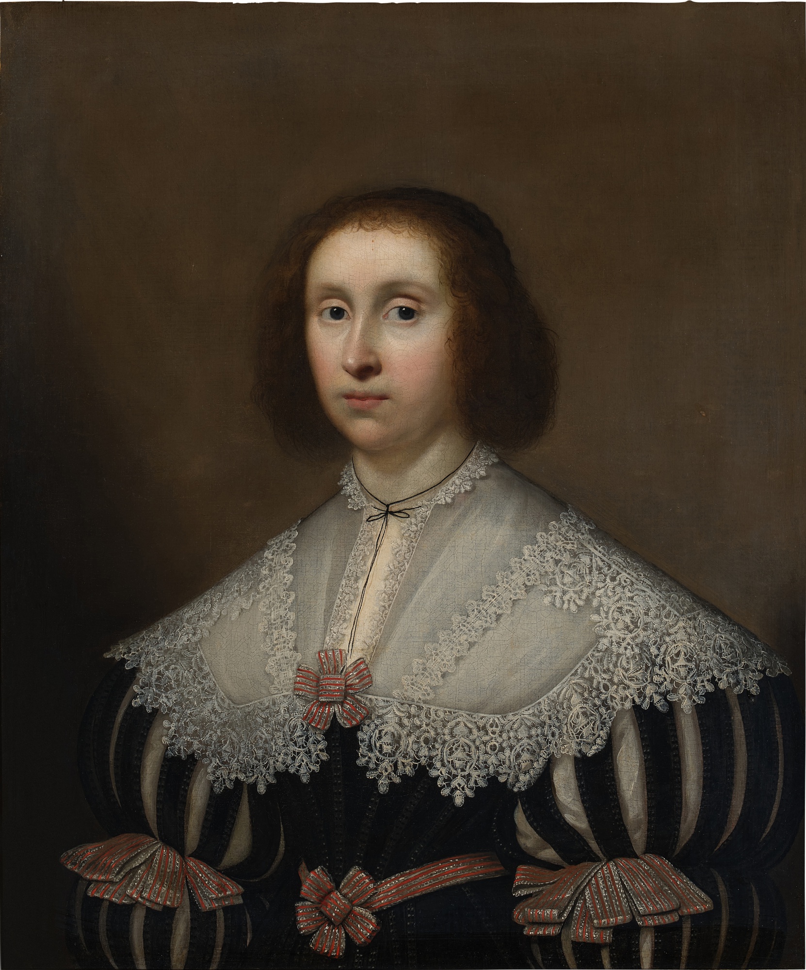 Portrait of a lady in a black dress and white lace collar | Master ...