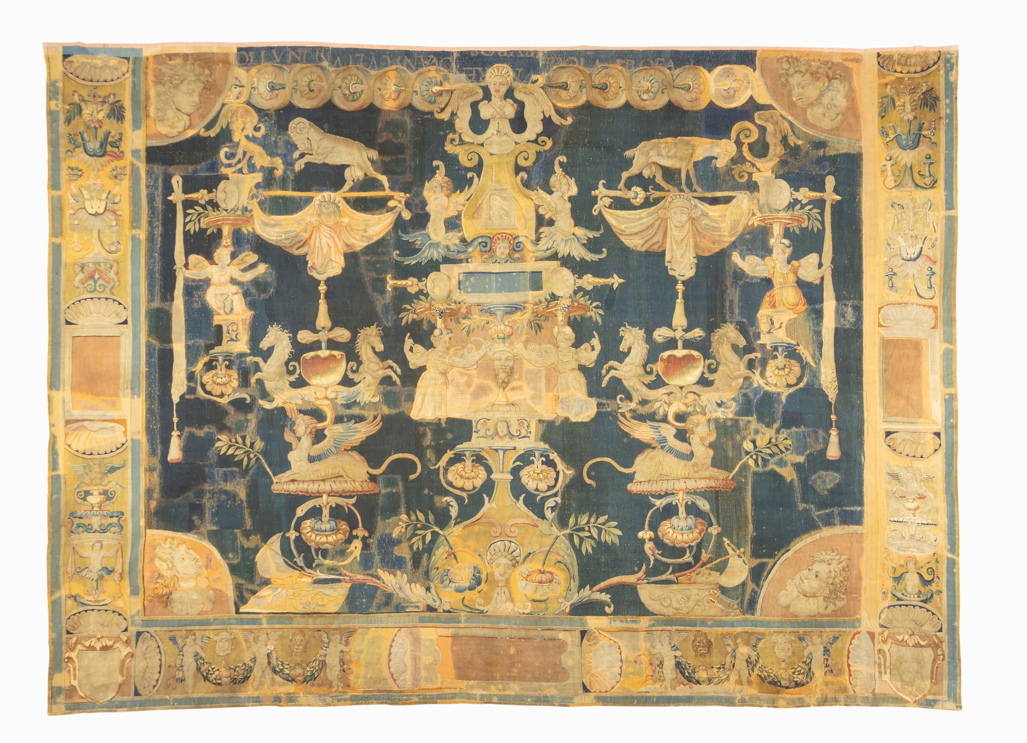 A Flemish grotesque tapestry panel, Brussels, after Perino del Vaga ...