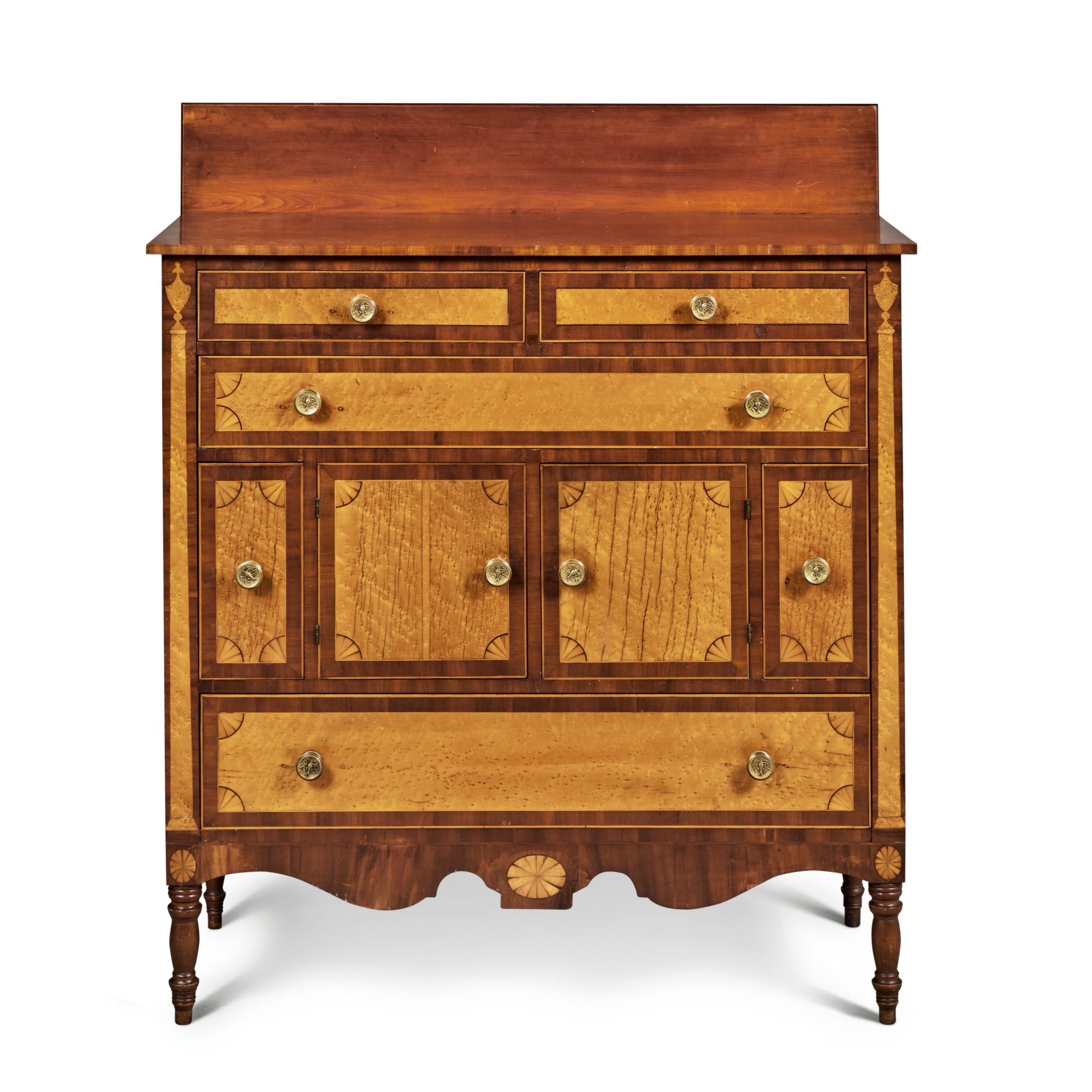 The Martindale Family Rare Federal Inlaid and Figured Maple, Mahogany