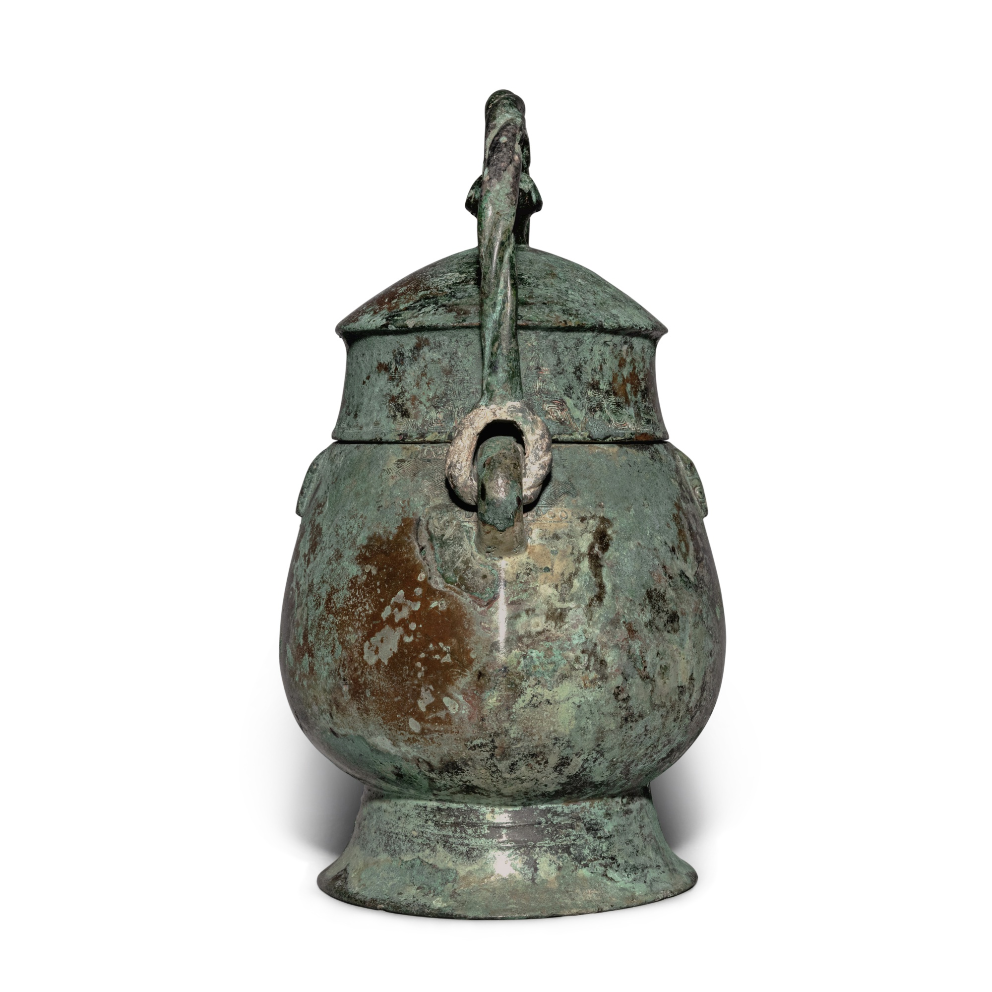 An important inscribed archaic bronze ritual wine vessel (You), Late ...