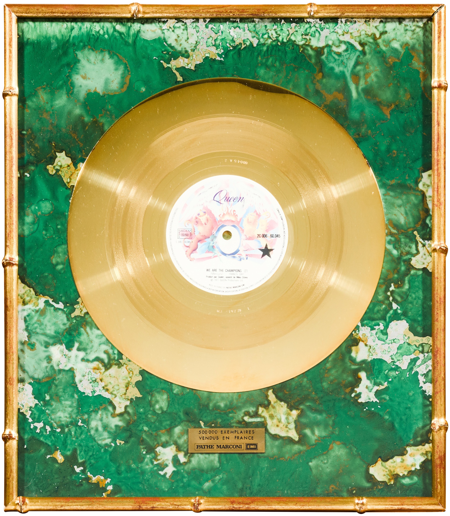 Queen Freddie Mercury's French inhouse sales award for 'We Are The
