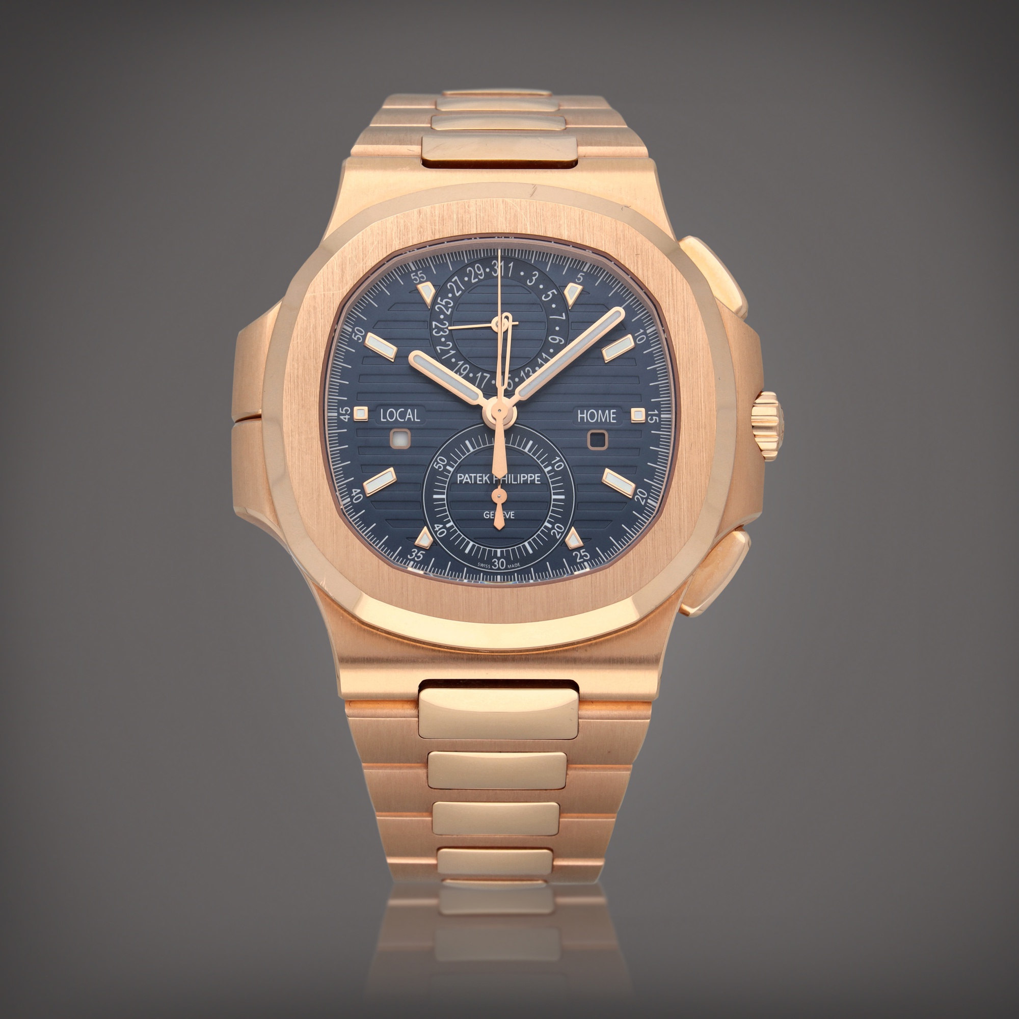 Nautilus Travel Time Chronograph, Reference 5990/1R001 A pink gold