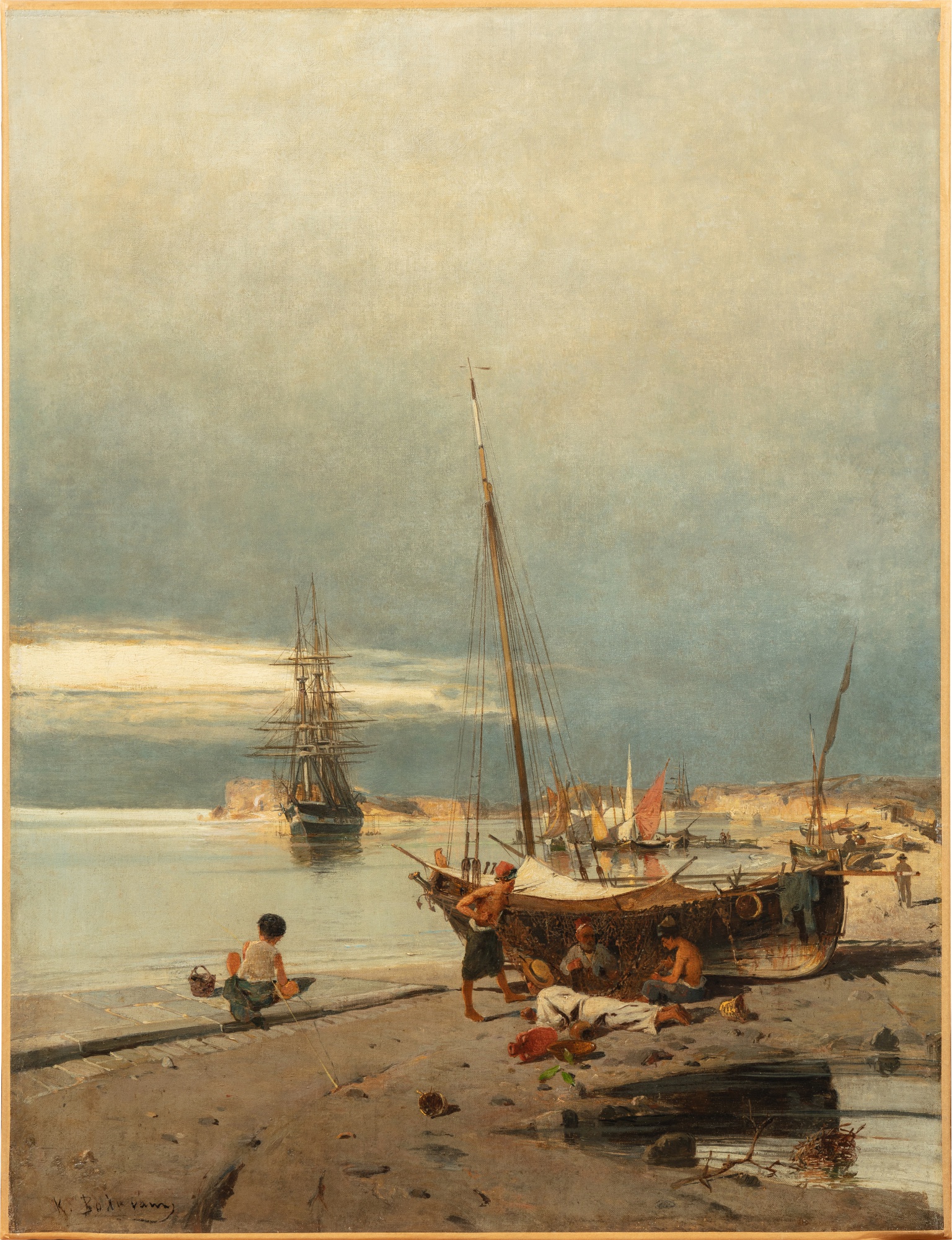A Greek harbor | Port Grec | Tableaux Dessins Sculptures 1300-1900 ...