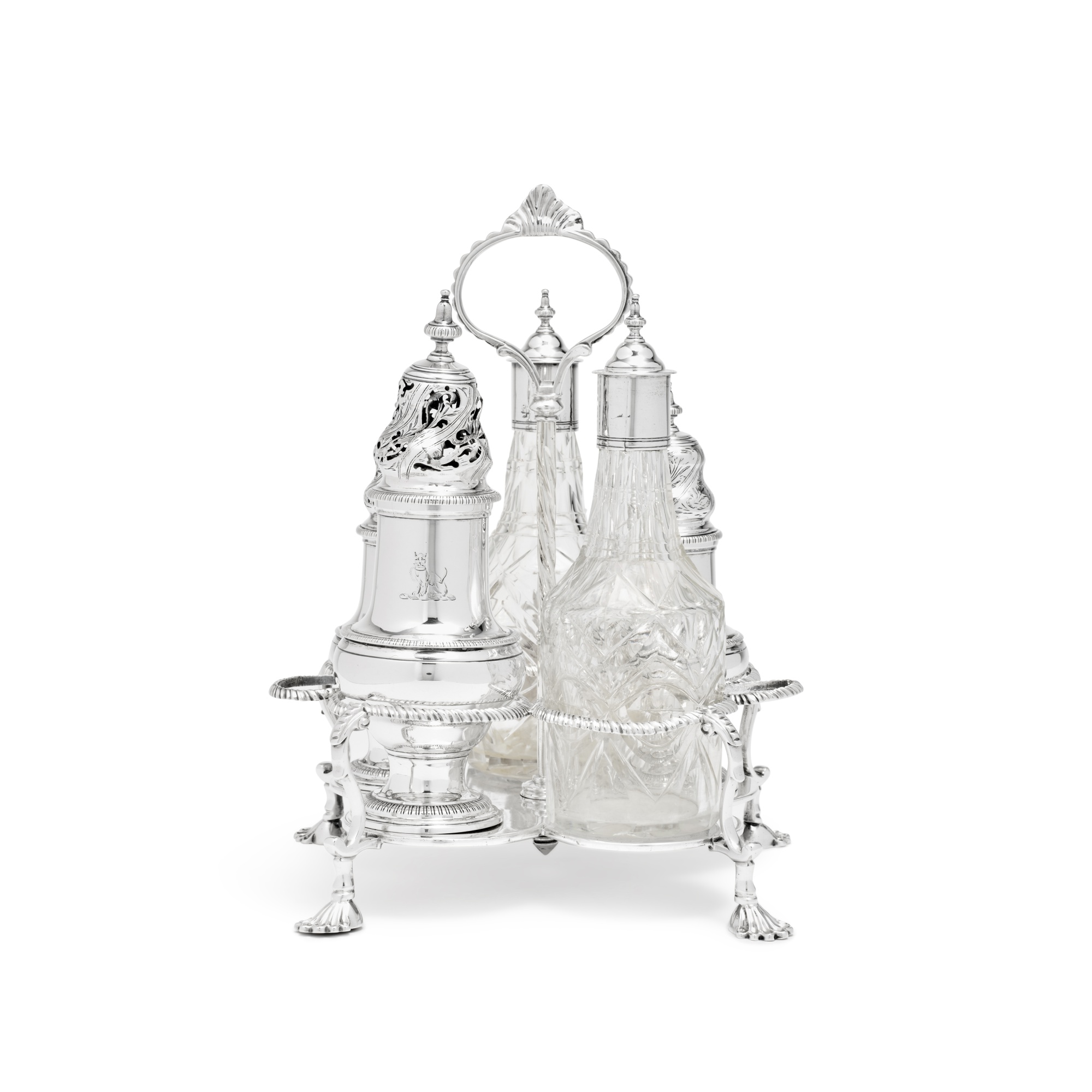 III Silver Cruet, Jabez Daniell & James Mince, London, 1770